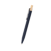 Recycled Aluminum Pens With Bamboo Plunger Navy