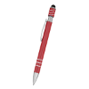 Spin Top Pens With Stylus Metallic Red