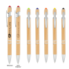 Tropical Bamboo Incline Pens With Stylus =Assorted=