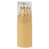 12-Piece Colored Pencil Set In Tube With Sharpener Screen Printed