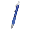 Rio Ballpoint Pen With Contoured Rubber Grip Translucent Blue