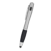 Trio Pen with LED light and Stylus Silver//Black Trim