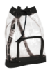 Clear Cinch Backpack Black Trim