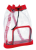 Clear Cinch Backpack Red Trim