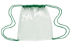Clear Game Drawstring Backpack Forest Green Trim