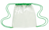 Clear Game Drawstring Backpack Green Trim