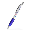 Basset III Pens - Full Color White/Blue/Silver Trim