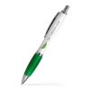 Basset III Pens - Full Color White/Green/Silver Trim