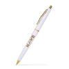 Lodger Pens White/Gold Accent