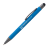 Bowie Softy w/Stylus - Laser Engraved Metal Pen Process Blue