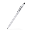 Twist Action Aluminum Pen w/ Stylus Pearl White