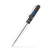 Twist Action Aluminum Ballpoint Pen w/Chrome Barrel Glisten Black