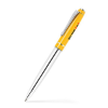 Twist Action Aluminum Ballpoint Pen w/Chrome Barrel Dark Yellow