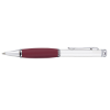 Boreas-I Ballpoint  Pens (Parker Style Refill) Satin Silver/Burgundy Grip