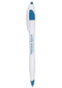 The Derby Ballpoint Pens White/Electric Blue Trim