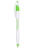 The Derby Ballpoint Pens White/Lime Green Trim