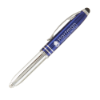 Vivano Duo Pen with LED Light & Stylus - Laser Engraved Blue