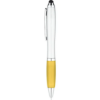 Curvaceous Stylus Ballpoint Pens Silver/Daffodil Yellow