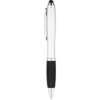 Curvaceous Stylus Ballpoint Pens Silver/Black