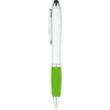 Curvaceous Stylus Ballpoint Pens Silver/Lime Green