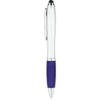 Curvaceous Stylus Ballpoint Pens Silver/Purple