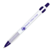 Ribbon Pens White/Purple Trim