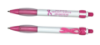 Ribbon Pens White/Pink Trim