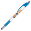 Elite Slim Pens w/Stylus - Full Color Light Blue Trim
