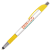 Elite Slim Pens w/Stylus - Full Color Yellow Trim