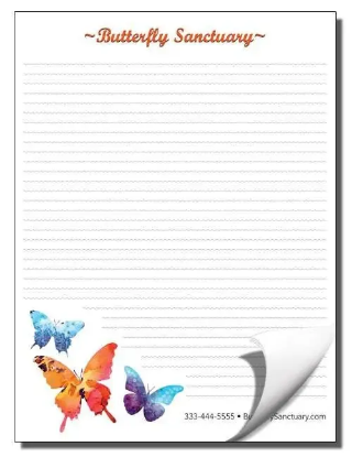 8 ½" x 11" Notepad - 25 Sheets 8 ½" x 11" Notepad - 25 Sheets