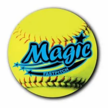 Show details for 3" Round Fastpitch Softball Car Magnets Picture of 3" Round Fastpitch Softball Car Magnets