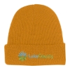 Custom Logo Knit Beanie with Cuff Athletic Gold