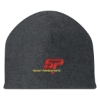 Custom Logo Double Layer Fleece Beanie Charcoal