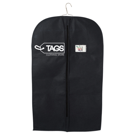 Custom Logo Non-Woven Garment Bag Black