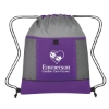 Custom Logo Honeycomb Ripstop Drawstring Bag Purple With Gray