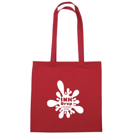 Custom Logo 100% Cotton Tote Bag Red