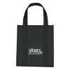 Custom Logo Matte Laminated Non-woven Shopper Tote Bag Matte Black