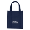 Custom Logo Matte Laminated Non-woven Shopper Tote Bag Matte Navy