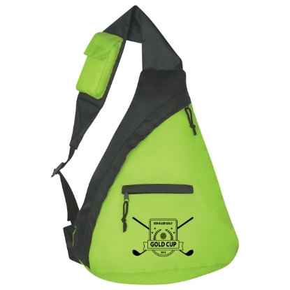 Budget Sling Backpack Lime Custom Logo Budget Sling Backpack Lime
