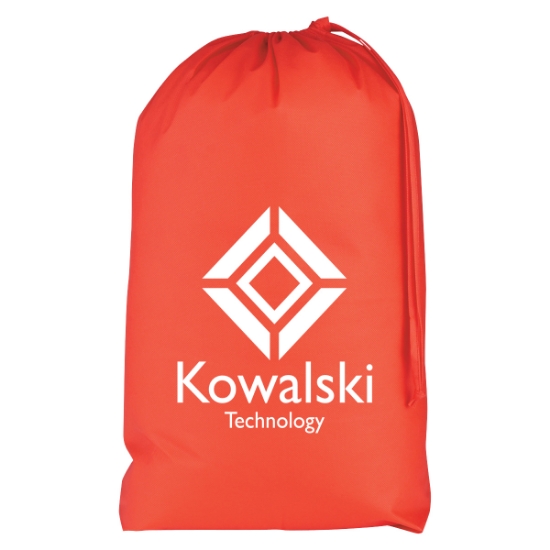 Custom Logo Non-Woven Laundry Bag Red