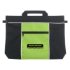 Custom Logo Metro Document Bag Black With Lime