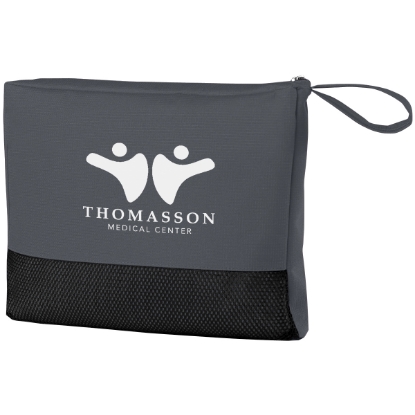 Travel Blanket with Bag Charcoal Custom Logo Travel Blanket with Bag Charcoal