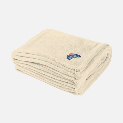 Chenille Blanket Cream Custom Logo Chenille Blanket Cream