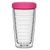 16 Oz Hydro Double Wall Tumbler with Lid Fuchsia Pink