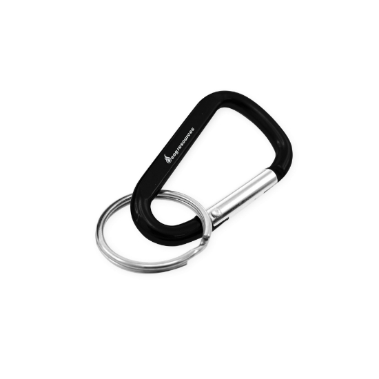 Laser Engraved Mini Carabiner Black