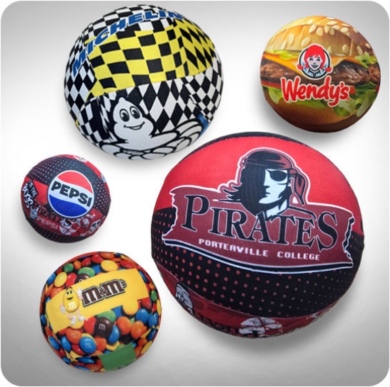 4" Fabric Covered Foam Round Balls - Full Color