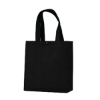 Custom Buckle Nonwoven Tote Bags Black w/ Black Handles