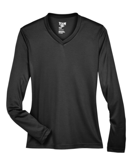 Women's Zone Performance Long Sleeve T-Shirt - Black Front