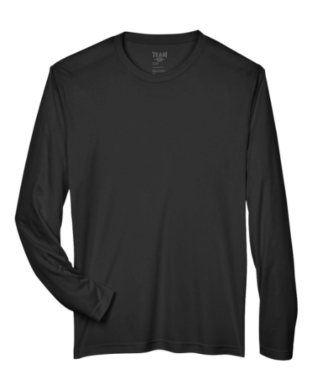 Men's Zone Performance Long Sleeve T-Shirt - Black Front