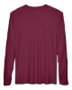Men's Zone Performance Long Sleeve T-Shirt - Sport Maroon Back